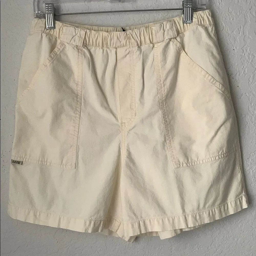 Blassport Pale Yellow Elastic Waist Cotton Casual Shorts Women’s Size 10